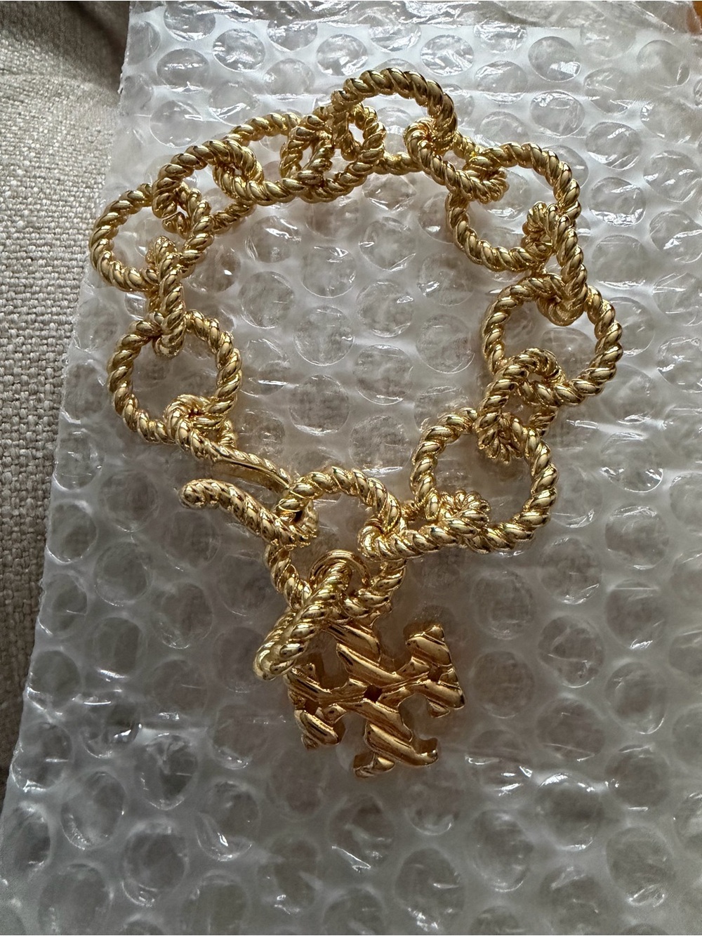Gold Rope-Link Charm Bracelet - Women's Jewelry